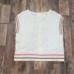White C&C California Women's Top with Multicolor Accents